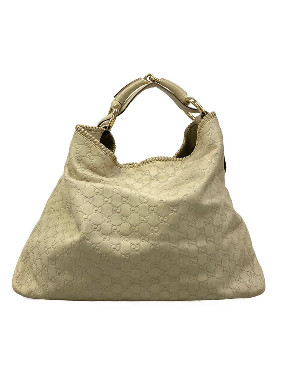 Gucci Horsebit Cream Leather Handbag #376927G10B